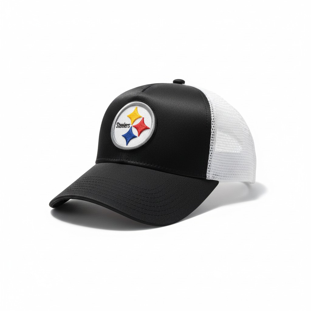 Pittsburgh Steelers Trucker Cap – Black & White