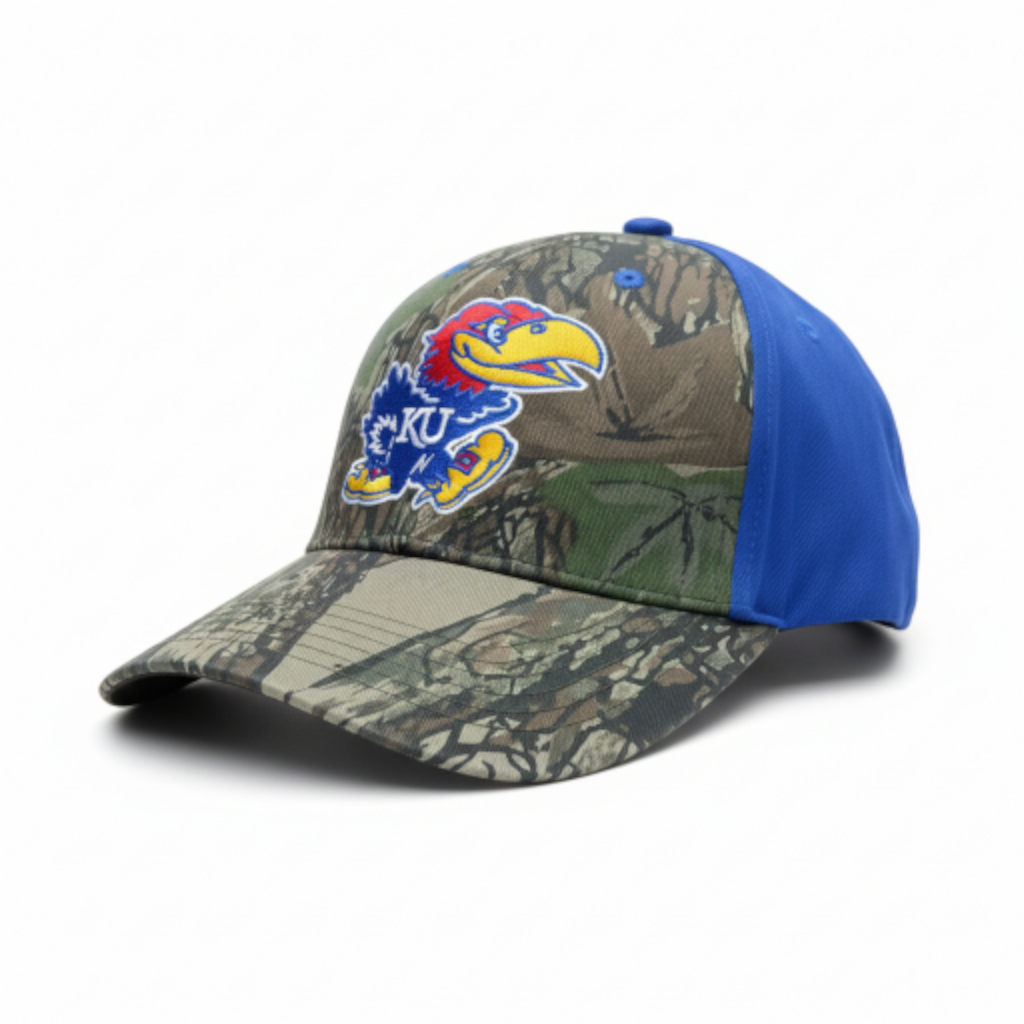 The Kansas Jayhawks Cap (Camo & Blue)
