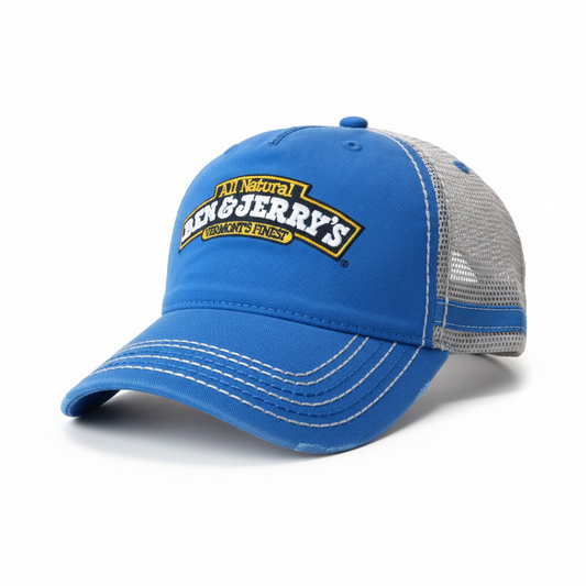 Ben & Jerry’s Vintage Trucker Cap – Royal Blue & Grey
