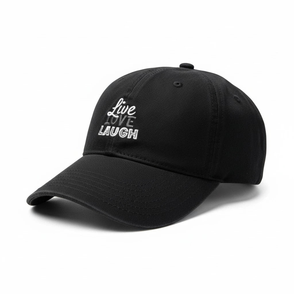 "Live Love Laugh" Embroidered Dad Cap