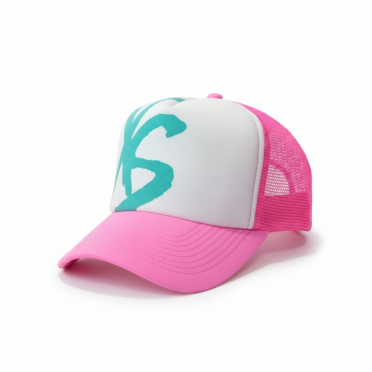 Pink Graffiti Foam Trucker Hat