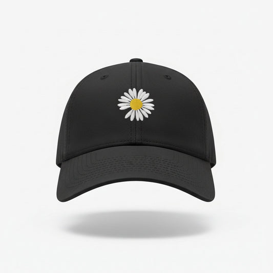 Embroidered Daisy Baseball Cap