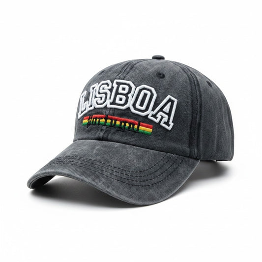 Lisboa Vintage Washed Cap – Charcoal