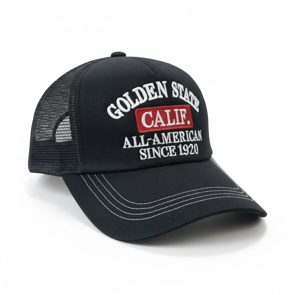 Golden State Calif. All-American Retro Mesh Trucker Hat